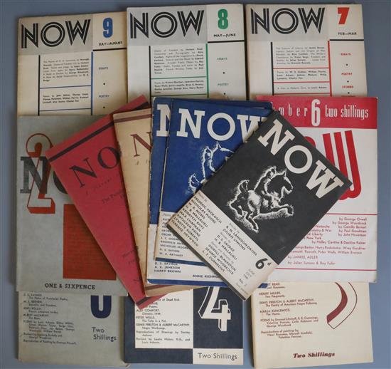 Woodcock, George (editor) - NOW, a literary revue periodical, issued in paper wrappers, numbers 2-3, 1940,